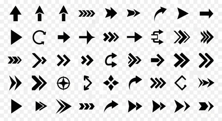 Collection of various arrow icons and navigation symbols