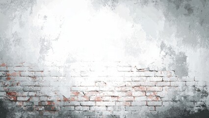 Obraz premium Old White Brick Wall Texture Background
