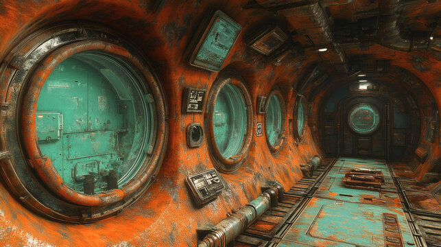 Create a steampunk depiction of a generator room