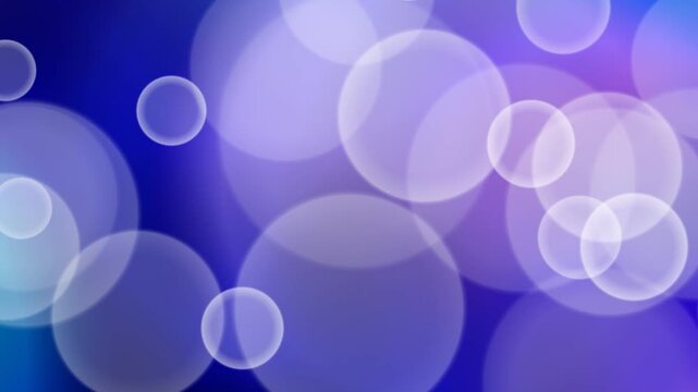 A mesmerizing flow of glowing orbs in a dark blue environment with purple undertones and soft illumination