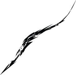 Black Brush Stroke on White Background