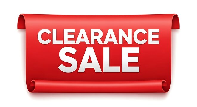 Clearance sale banner displayed