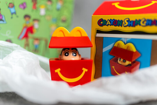 Bangkok, Thailand - February 15, 2026 : HM Box Surprise from McDonald's Happy Meal at the McDo in Thailand