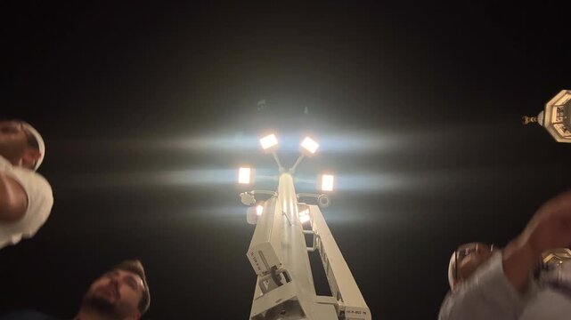  Ummrah Kabba Muslims People Walking During Tawaf Near Clock Tower With Foot Steps On Busy Roads In Macca Ramazan Eid Islam