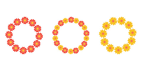 Vintage Bloom Ring, Floral Frame for Invitations. Flower Wreath, Soft Pastel Frame for Cards