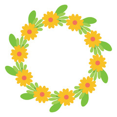 Obraz premium Soft Floral Frame for Invitations. Pastel Flower Ring, Natural Floral Border for Cards