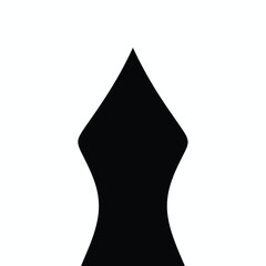 Black Fountain Pen Nib on White Background