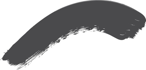 Gray Brush Stroke on White Background