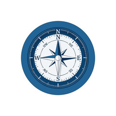 Classic Blue Navigation Compass for Outdoor Adventure and Exploration