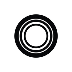 Abstract Black and White Circular Geometric Design for Modern Art and Creative Projects