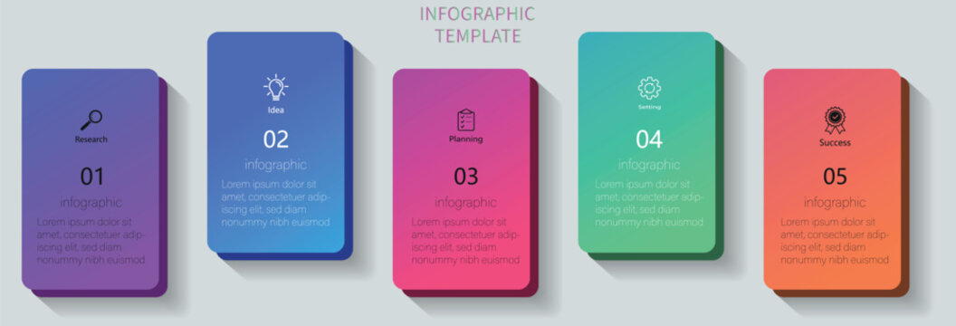 Steps business data visualization timeline process infographic template design with icons. Creative concept for infographic. Can be used for process diagram, presentations.  