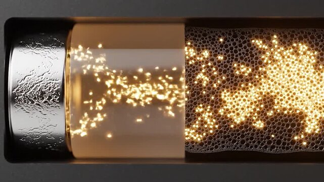 Generic Concept of   Solid-State Battery Technology: Lithium Ions Flowing Through Solid Electrolyte Cross-Section
