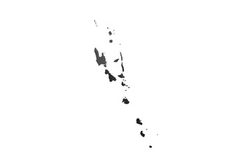 Obraz premium Vanuatu Map - Polygon Style Vector Illustration in Black and Gray Gradient, Low Poly Geometric Design, Isolated on White Background for Infographics and Education.