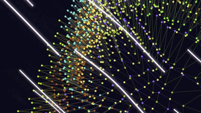 Dynamic Topography Visualization with Motion, Particles, and Lines in a Dark Environment from a Straight-On Viewpoint