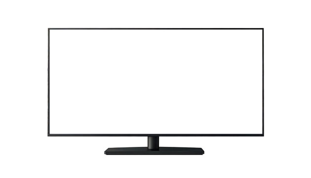 Modern smart tv screen template with transparent display