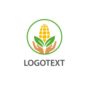 Hands Growing Corn logo design