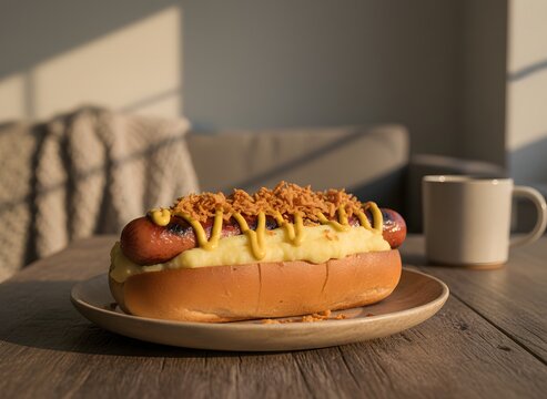 Halv Special Swedish Hot Dog (Korv med Mos) &ndash; Cozy Nordic Street Food with Mashed Potatoes