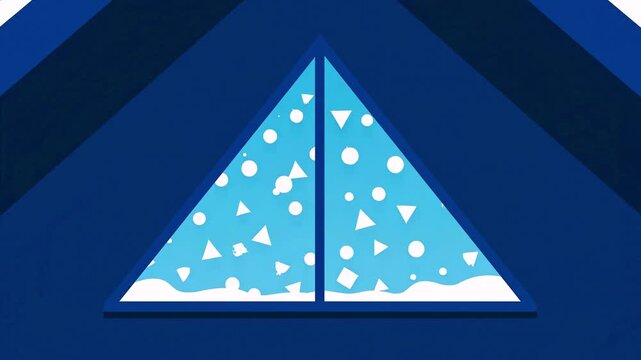 Winter Snowfall Seen Through a Cozy Attic Window Loop Animation.