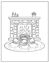 Cozy Winter Cuddle Cuties Coloring Printables