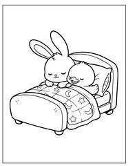 Cute Baby Animal Cuddle Cuties Coloring Pages