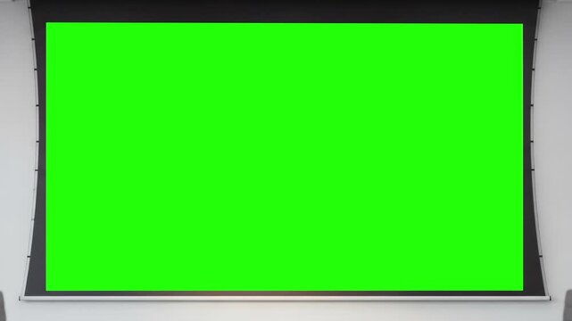 green screen video on a projector screen