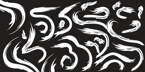 Fototapeta premium black and white head brush with background.