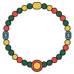 Obraz premium round frame made of colorful circles