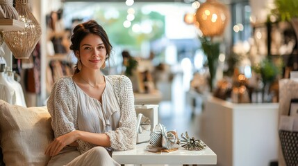 Woman in modern store