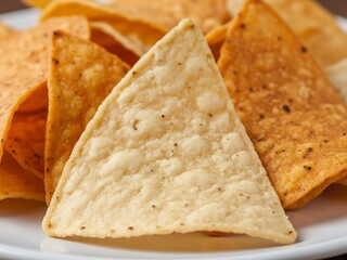 Fototapeta premium Tortilla Chips on White Plate