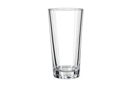 Empty transparent drinking glass isolated on background