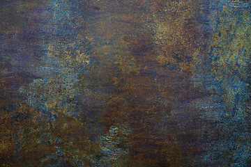 Old rustic corroded metal weathered rusty wall with grunge texture