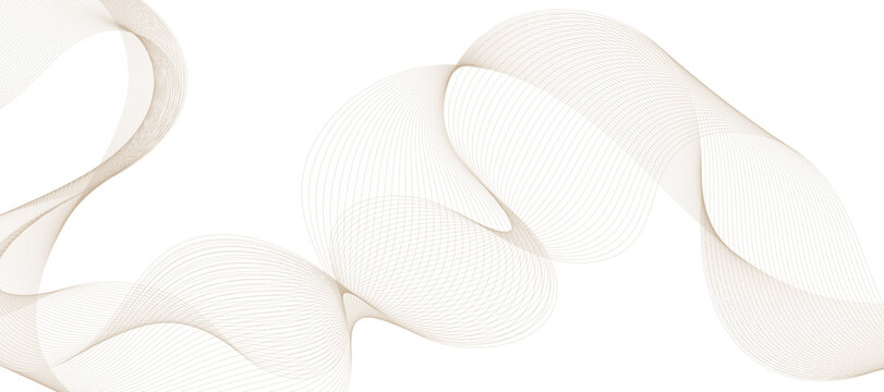 beige wave design creates flowing and dynamic visual effect on a white background, adding a touch of elegance and modern style	
