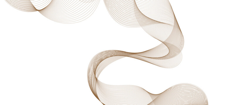 beige wave design creates flowing and dynamic visual effect on a white background, adding a touch of elegance and modern style	