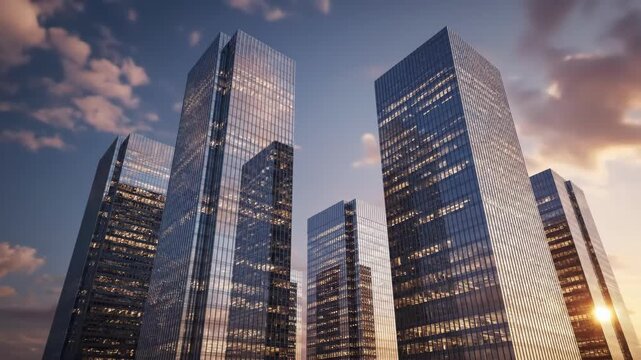Corporate skyline representing commercial real estate and business growth