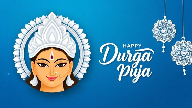 Happy Durga Puja Goddess Background Festival Celebration