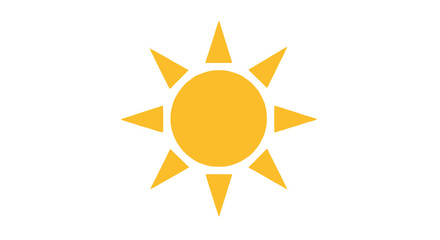 Bright Yellow Sun Icon