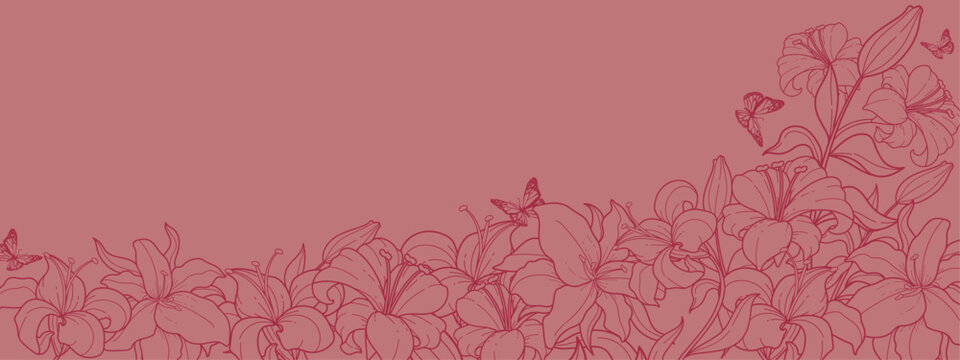 Lily   have a golden gradient on a brown background with a gold butterfly , long.ai