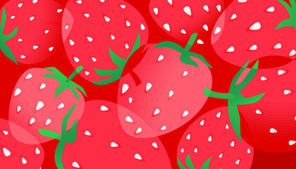Strawberry pattern background.
