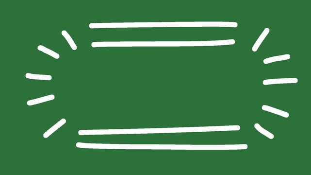Hand Drawn Decorative Lines Frame Animation on Green Screen | 2D Hand Drawn Sketch Border Motion Graphics | Doodle Style Highlight Frame Overlay Animated Asset