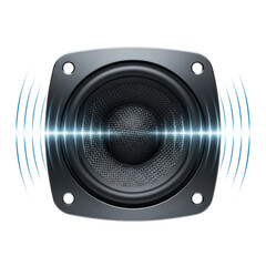 Audio speaker emitting sound waves