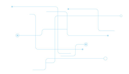 Obraz premium Vector abstract futuristic technology with geometric with crossed lines and dots.