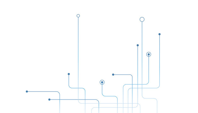 Abstract futuristic technology background. Technology background with crossed lines and dots.