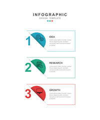 Modern template infographic with 3 step .