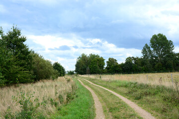 Feldweg, Natur, Landschaft, Wiese