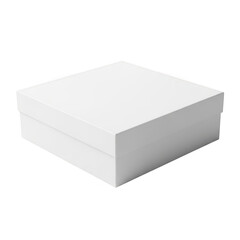 Fototapeta premium White rectangular box isolated on transparent background
