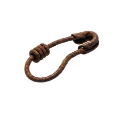 Obraz premium Rusty metal link with coils