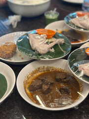 Indonesian food chicken curry with rice