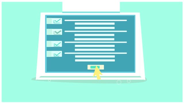 Digital text grammatical issue solved process, easy write with virtual system, animation clip