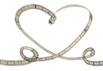 film cinema video strip heart background - 3d rendering