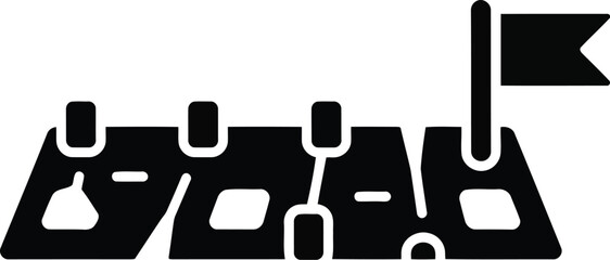 Business success and goal achievement concept icon. flat design illustration of completing tasks © junaid